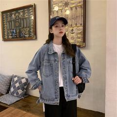 2025年新款牛仔外套女学院风宽松简约大气韩版BF百搭网红潮流ins