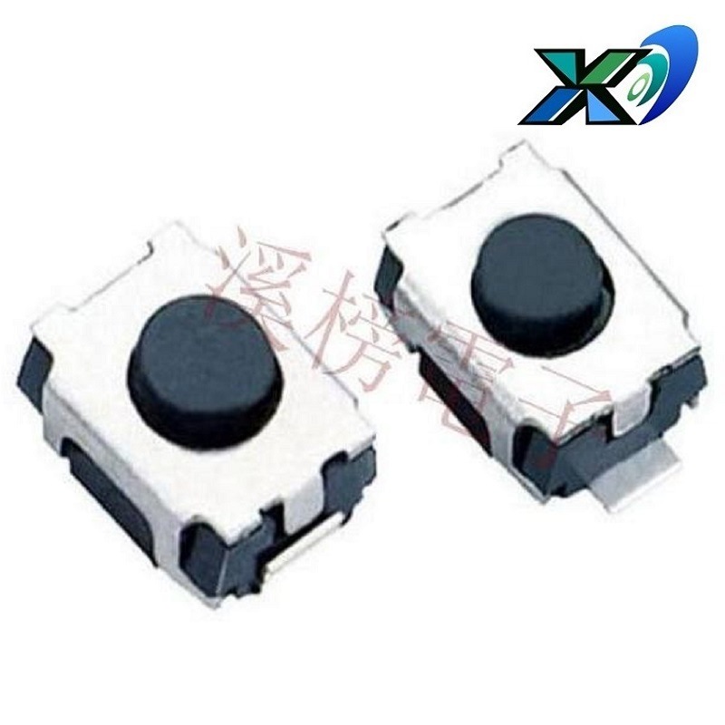 黑色按键开关3*4mm  贴片轻触开关2脚  耐温按键开关3.0*3.9