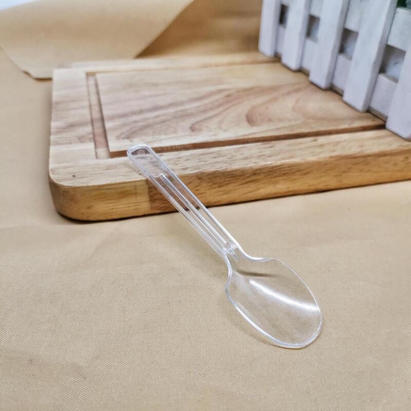 透明プラスチック使い捨て洋食デザートナイフフォークスプーン食器の出前ケーキ卸売りスプーン|undefined
