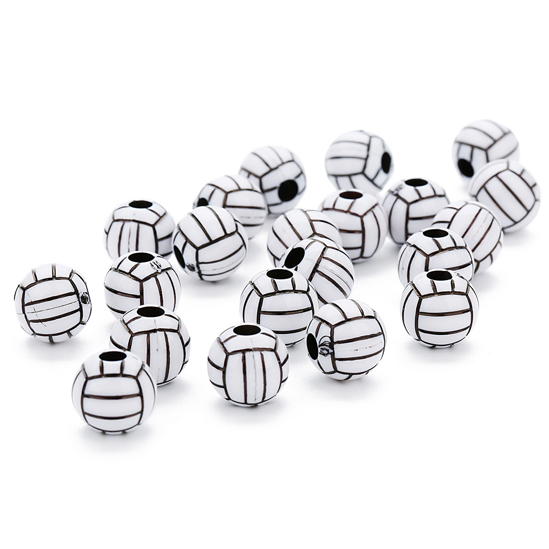 Sports Basketball Football Arylic Plating Jewelry Accessories 50 Pieces display picture 2