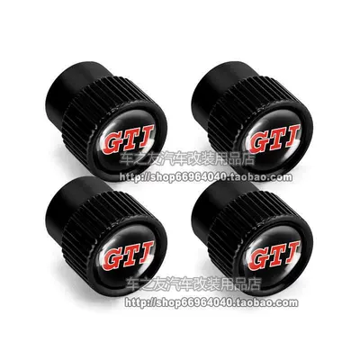 valve, Volkswagen Gti Phaeton Touareg - gti-logo-valve-black-4-pieces
