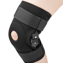 鉸鏈護膝防滑硅膠髕骨帶可調節籃球彈簧護膝戶外健身登山運動護具