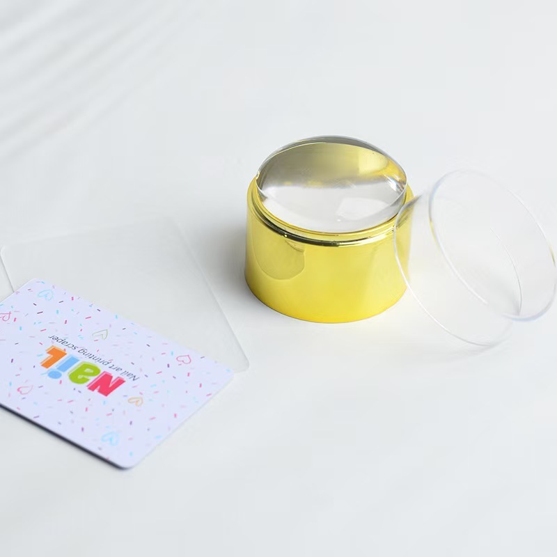 ネイルアートシリコーンスタンプ電気メッキ二層透明スタンプパット接着剤 DIY 印刷ツールスタンプ卸売|undefined