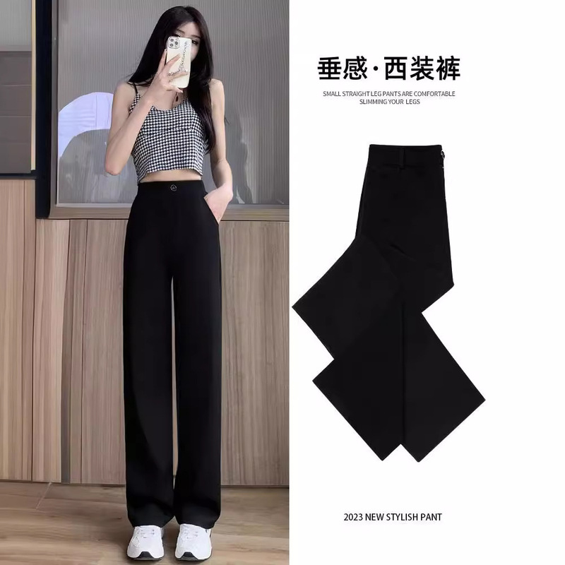 Wide-Leg Pants Women's Pants Summer New Style Drape Narrow Straight Trousers 2025 Small Casual Suit Trousers