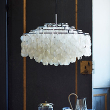 北歐簡約貝殼客廳吊燈現代民宿卧室創意設計師燈具枝形餐廳房間