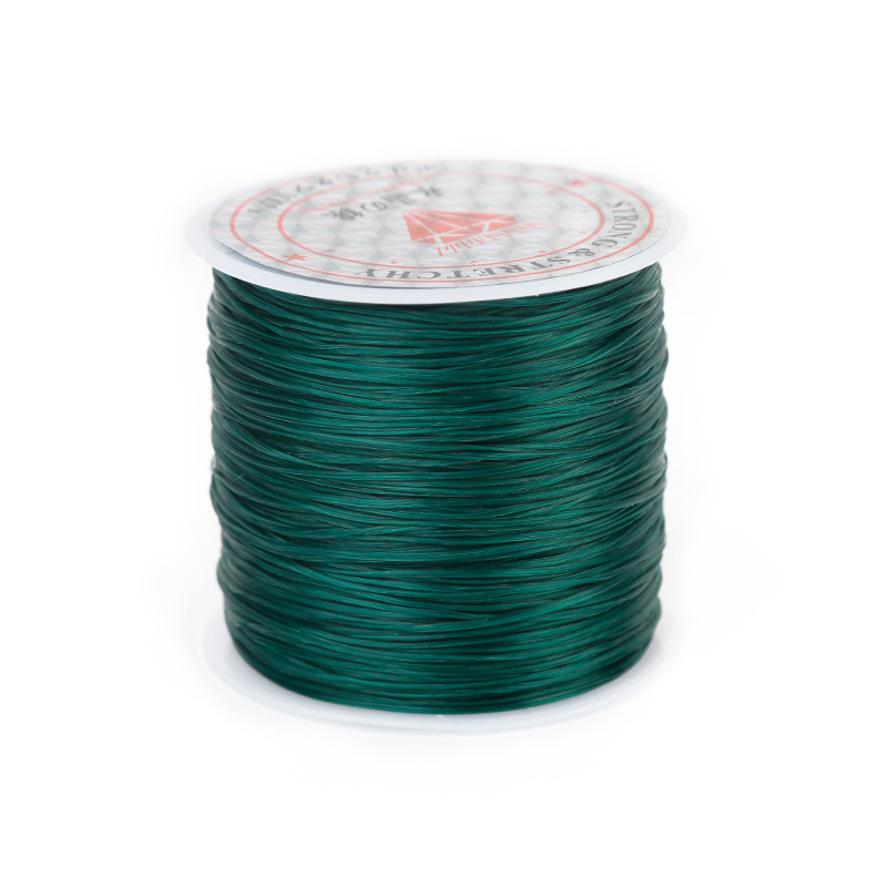 Suministro 0,8mm cuentas de cristal planas hilo elástico extensión del pelo accesorios DIY material de cuentas cuerda pulsera cuerda al por mayor