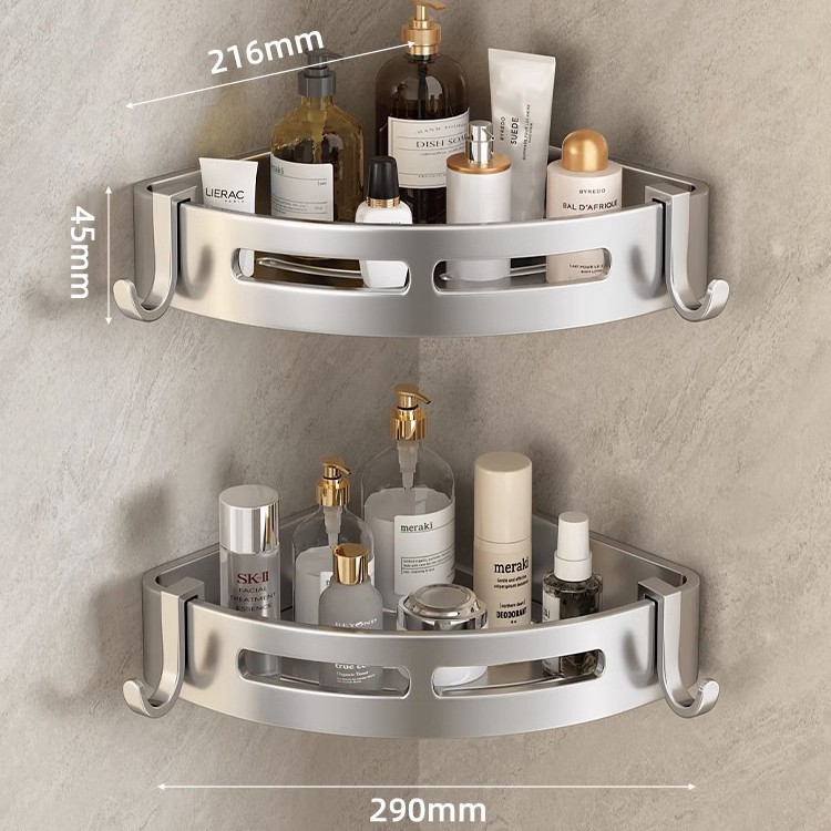 Estantes de baño sin perforación, toallas de baño colgantes, lavabos de pared, canasta triangular, estante de almacenamiento de gel de ducha