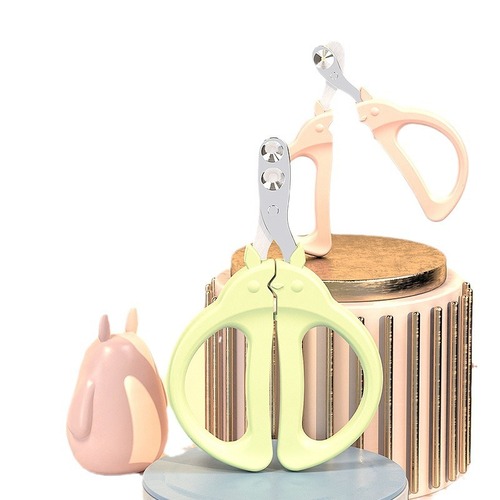 New pet nail clipper with round hole small blind clipper limit stainless steel anti-bleeding cat nail clipper wholesale