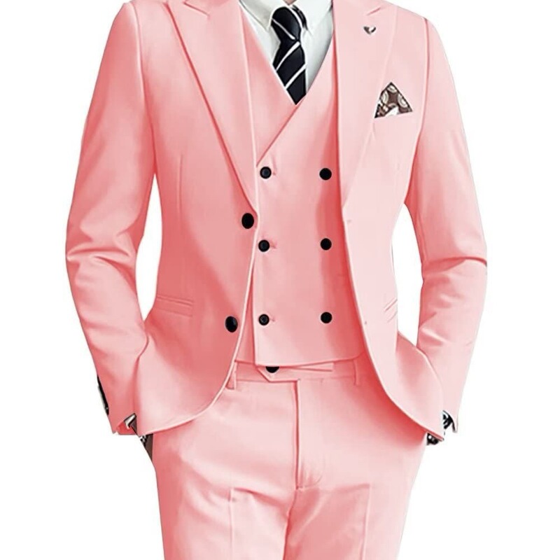 New African Cross-Border Foreign Trade Three-Piece Men's Suit Slim Wedding Prom Men's Suit Groom's Dress