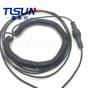 彈簧線電源線 信號控制線 2C 16AWG戶外防潮 戶外用彈簧線 抗UV