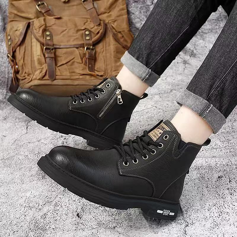 春季新款男士商务皮鞋休闲鞋英伦风工装鞋男鞋子外贸批发2025上新