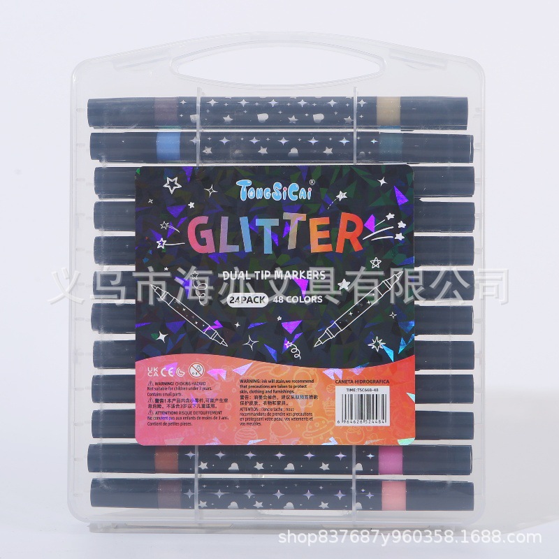 Doble color blando flash marcador de luz marcador de luz color luminiscente resaltador de pintura gel DIY relleno de cuentas