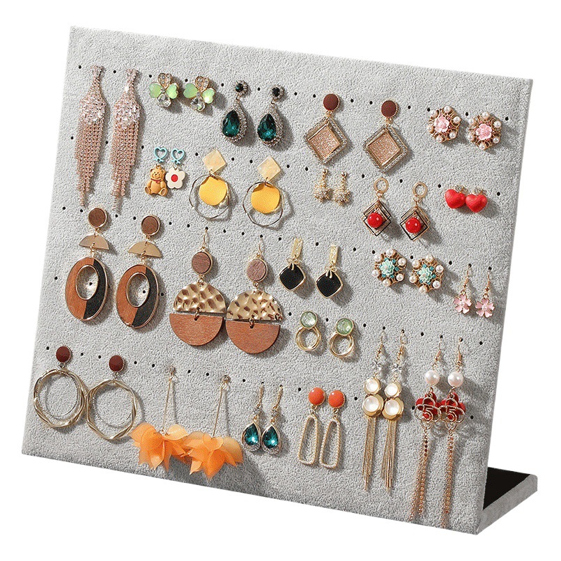 Estante de exhibición de aretes de franela de gran capacidad – organizador de joyería, tablero de exhibición image 1