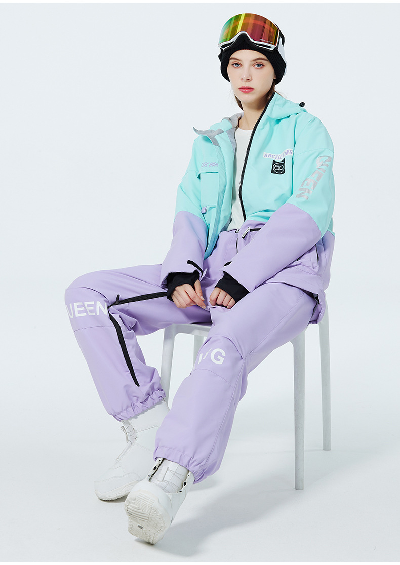 Men's Clothing Ski suit set for men and women couples warm and thick ski suit set single board double board ski suit_viptrois.com