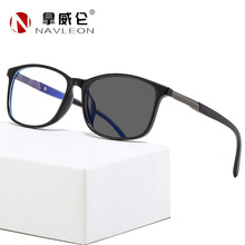 2022新款防蓝光眼镜框拿威仑复古防蓝光变色平光镜男护目近视配镜