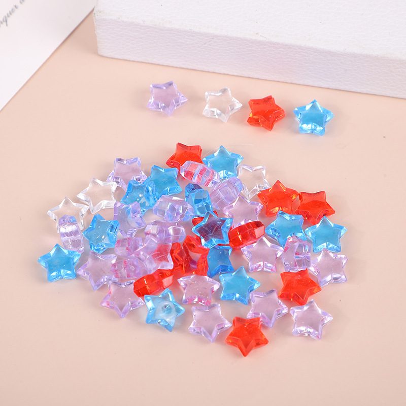 仿水晶花瓶填充亚克力7月4日星星水晶纪念日独立日3D桌面派对配饰