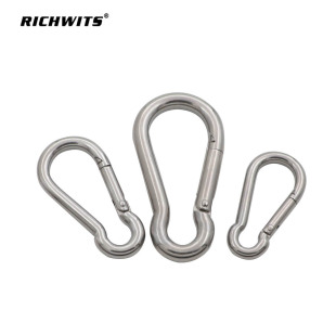 Stainless Steel 304 316 Outdoor Climbing Carabiner Spring Hook Snap Hook Chain Hook Rope Hook Swing Hook