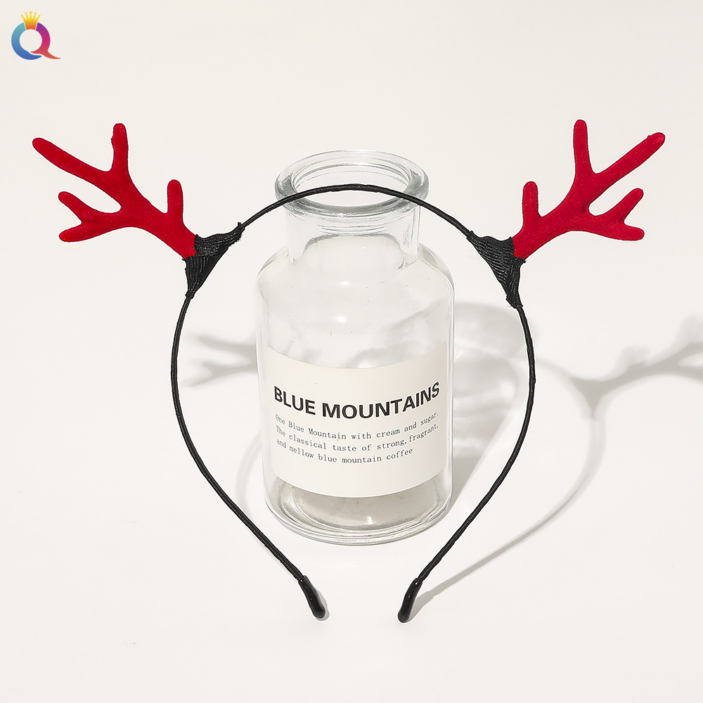 Christmas gift Christmas headdress plush large hair band high-grade hair tie ins large ring_voghion.com