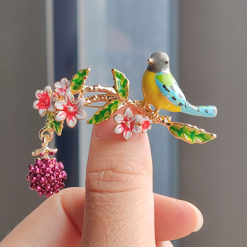 Holiday, Daily Occasion Pastoral Pin Animal Tree Bird Alloy Plating Unisex Brooches