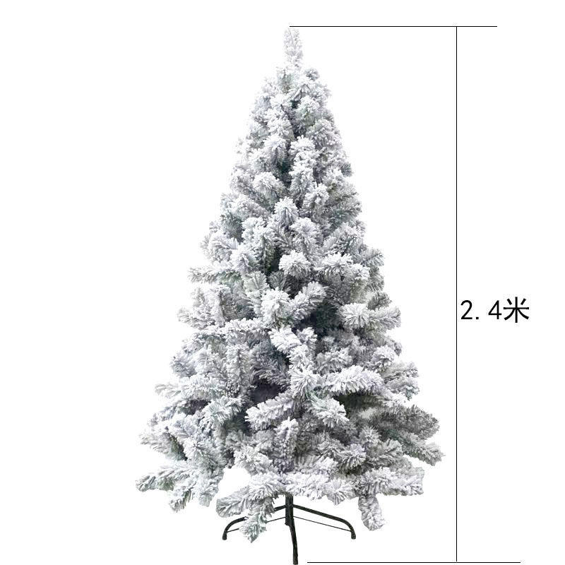 Nuevos adornos navideños transfronterizos, árbol de Navidad artificial plegable en forma de lápiz, flocado, de PVC encriptado, para hotel, de pie, de fábrica.