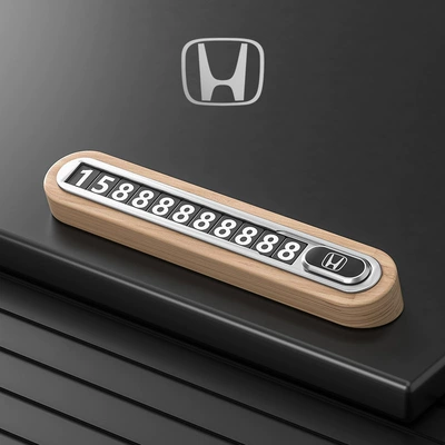 number plate black walnut moving, Nömrəli dayanma kartı - beech-silver-honda