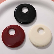 50mm大号几何双面立体圆形镂空圈树脂配件diy耳环头饰手机壳材料