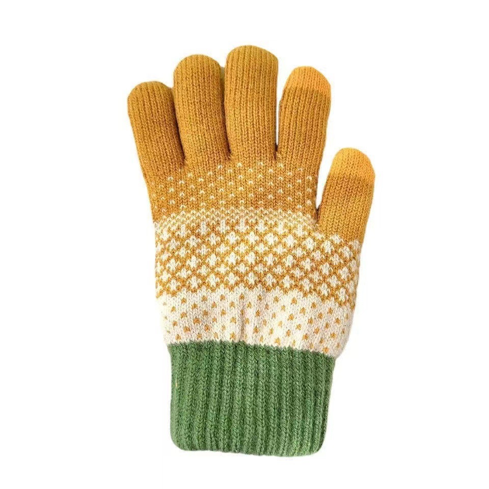 Fabricantes al por mayor guantes táctiles de punto calientes para hombres y mujeres con guantes de bicicleta de peluche de invierno