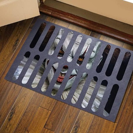 アマゾン工場のハロウィンの透かし彫りの装飾のじゅうたんの3d視覚の立体的なマットの玄関の家の入り口の足のマットの卸売り|undefined