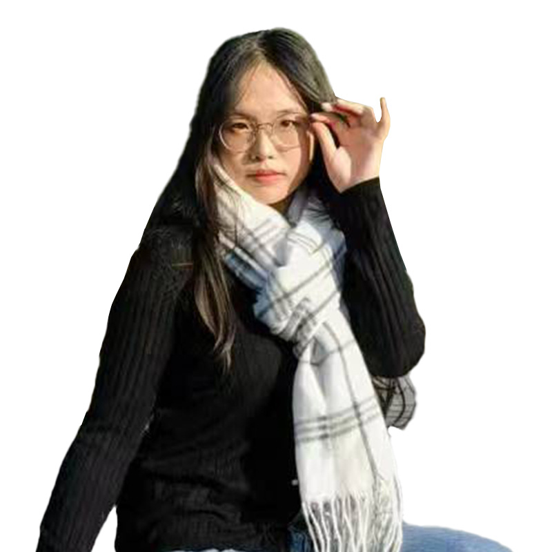 가을 겨울 모조 캐시미어 스카프 체크 수술 숄 가벼운 사치풍 보온 백합 학