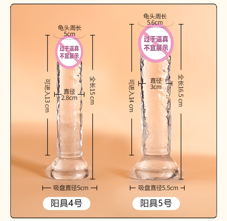 Transparent TPE Manual Masturbator with Suction Cup, Bendable Design, Size 3 — detail image 4