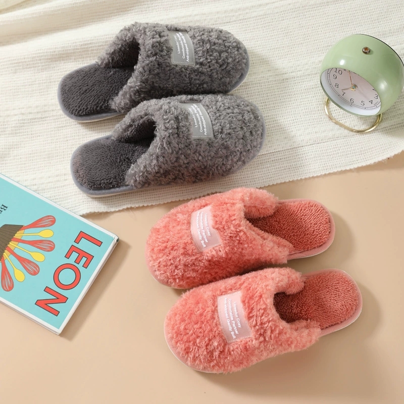 Симпатичные тапочки Мао, осенне-зимние женские хлопковые тапочки, теплые мужские домашние тапочки на толстой подошве для пар