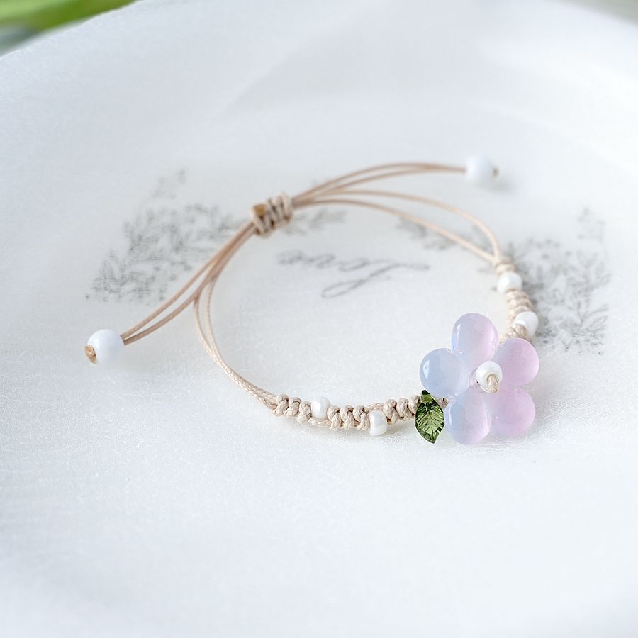 15g Weight Bracelets Classification Daily Occasion natural stone Material Flower Pattern Women'S Gender Flowers Design Simple Style Style Simple Style Flower Natural Stone Flowers Bracelets 8