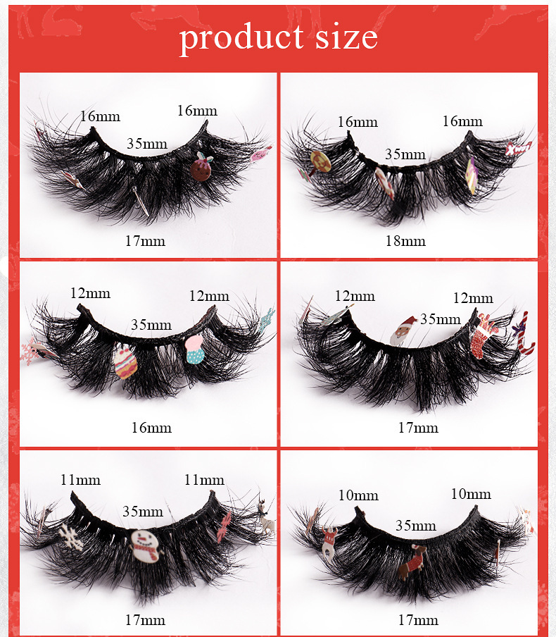 New Mink Hair False 1 Pair Powder Box Natural One Piece Eyelash false eyelashes_voghion.com