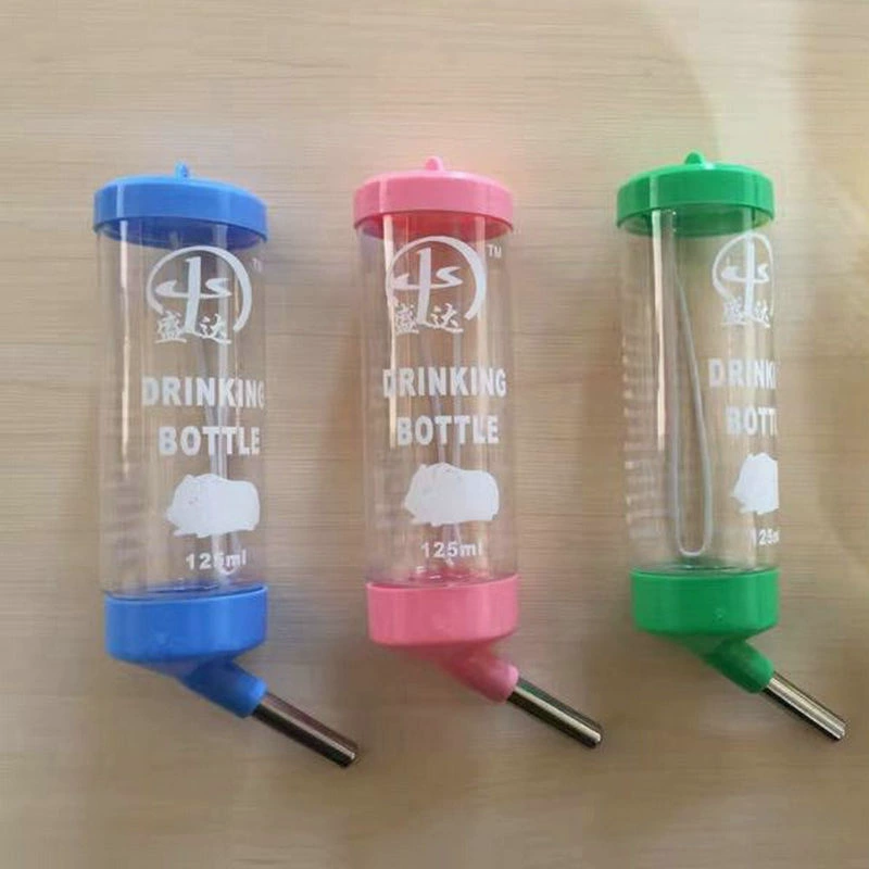 Оптовая продажа от производителя: поилка для животных 125 мл с пружинным механизмом, золотая, для хомяков и шиншилл, товары для животных