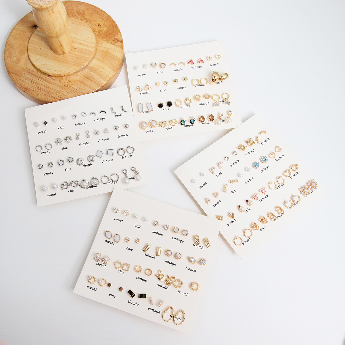 32g Weight Ear Studs Classification 1 Set Quantity Street Occasion 1 Set Lady Geometric Plating Alloy Ear Studs