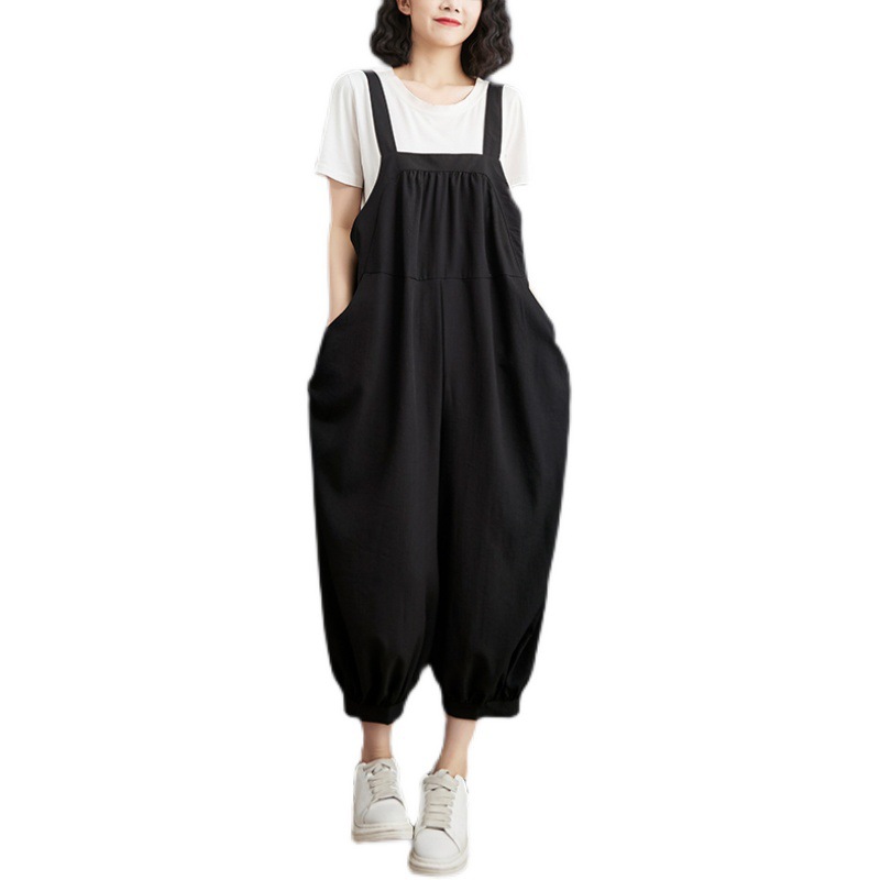 Overall for leisure, trousers, plus size, oversize