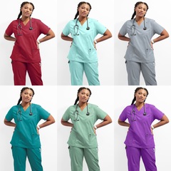 Women's hand washing clothes, lightweight cotton suit surgical clothes, summer short-sleeved operating room split doctor's hand washing clothes overalls
