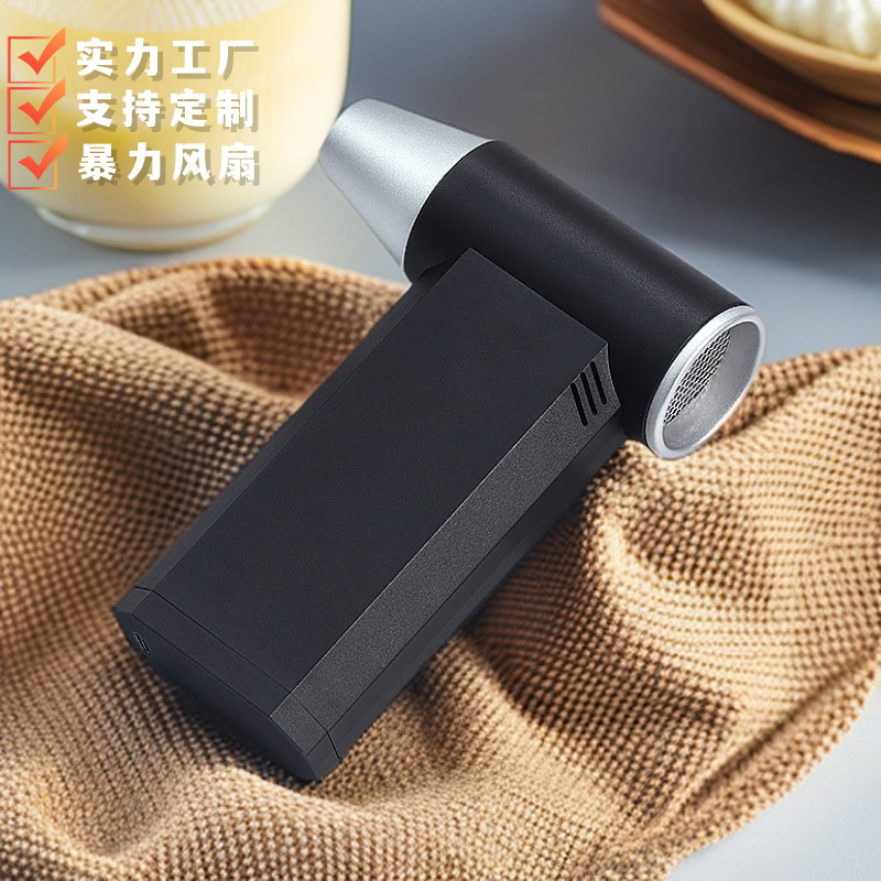 2025 ventilador de violencia turbo transfronterizo de alta velocidad, ventilador pequeño portátil de mano, ventilador de viento grande para campamento de coche, portátil