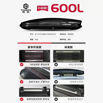 Box Luggage Rack Travel Roof box - no-punching-required-600l-upgraded-single-box-black-white-and-gray-take-a-photo-and-leave-a-message