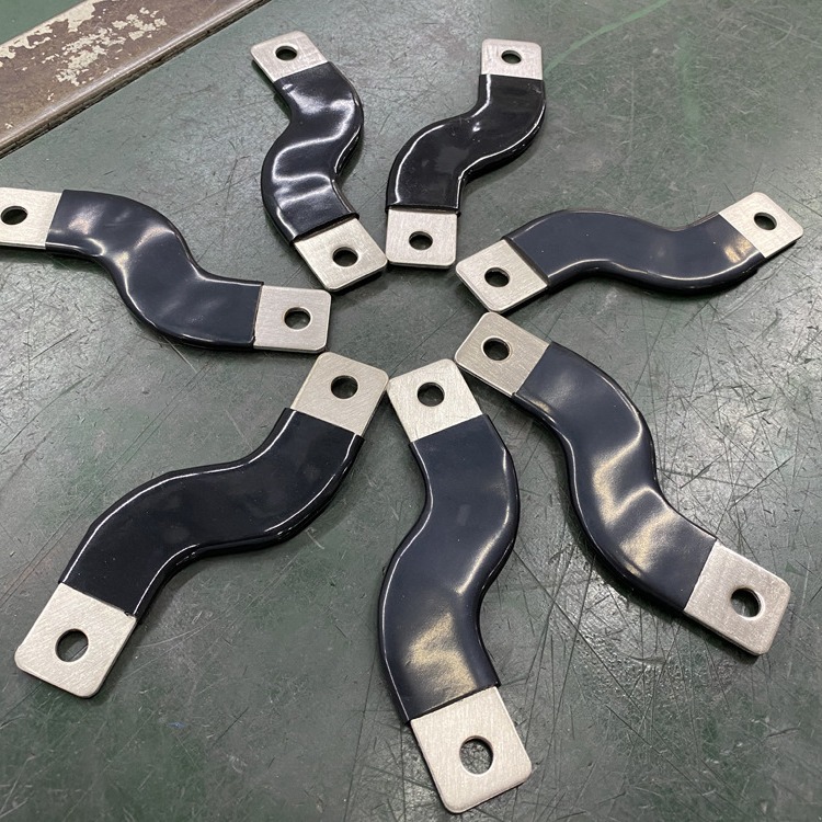 铜排PVC浸胶加工 铝排PE浸塑家直供 黑色PVC浸塑绝缘加工