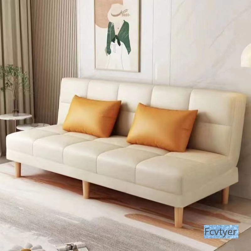 Fitbo Cat Scratch Leather Sofa Bed All-In-One Simple Modern Small Apartment Rental Living Room Office Foldable