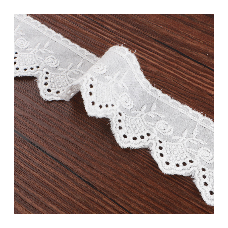 White lace -edged auxiliary material embroidery cotton cloth lace…