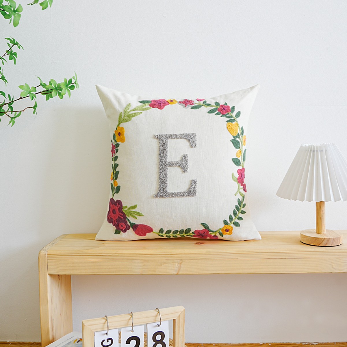 Letras transfronterizas personalizadas toallas bordadas almohada cubierta de sofá sala de estar almohada cubierta de respaldo cubierta de alta calidad sin núcleo