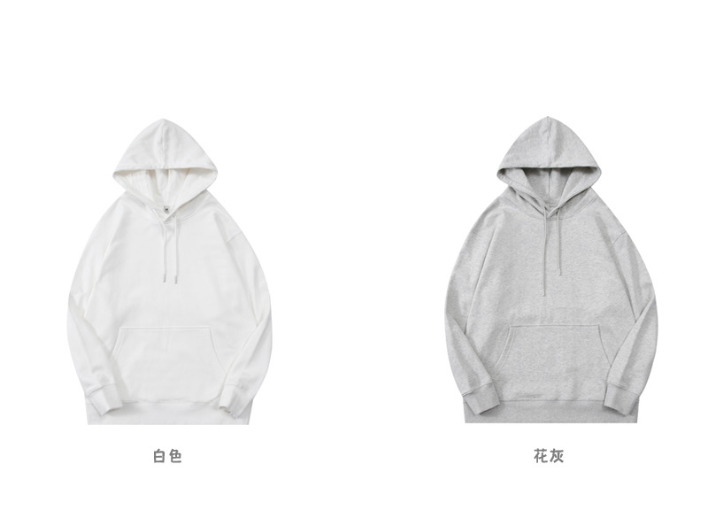 登爵男装 2022秋季新款卫衣 重磅380g纯棉情侣连帽卫衣