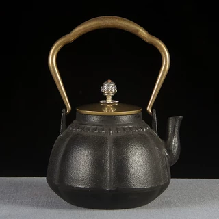 铁壶铁茶壶煮水烧水泡茶铸铁壶养生壶茶具新中式茶室软装茶道摆件