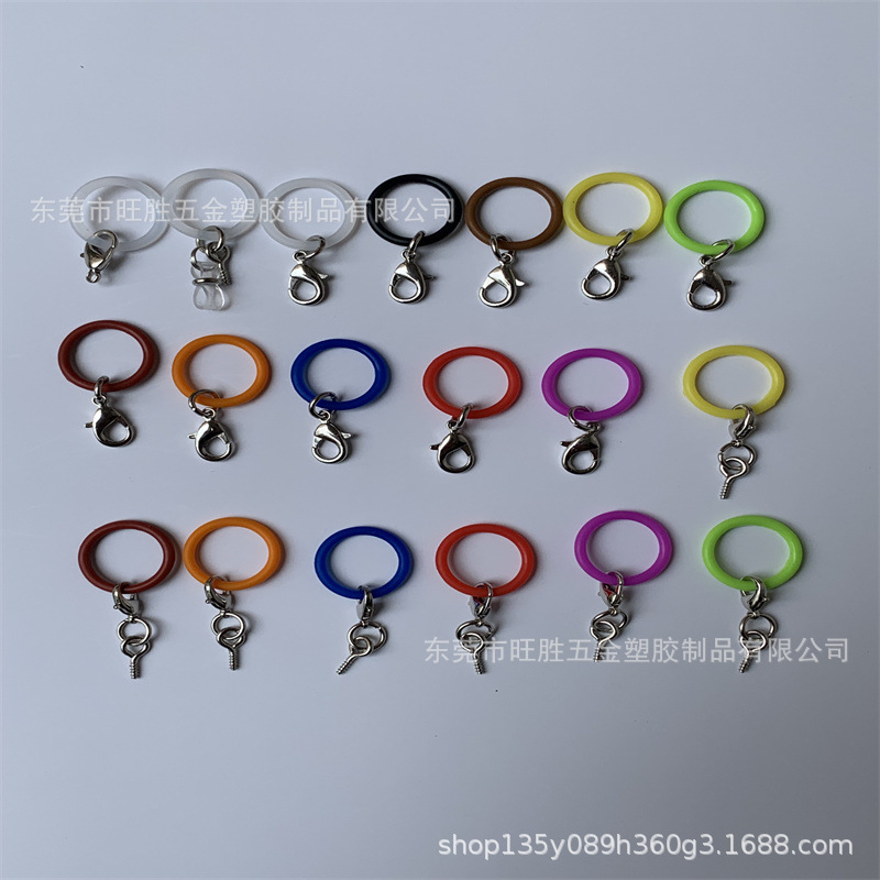 厂家直供卡通动漫公仔钥匙扣 O型硅胶圈钥匙扣配件挂饰加工批发