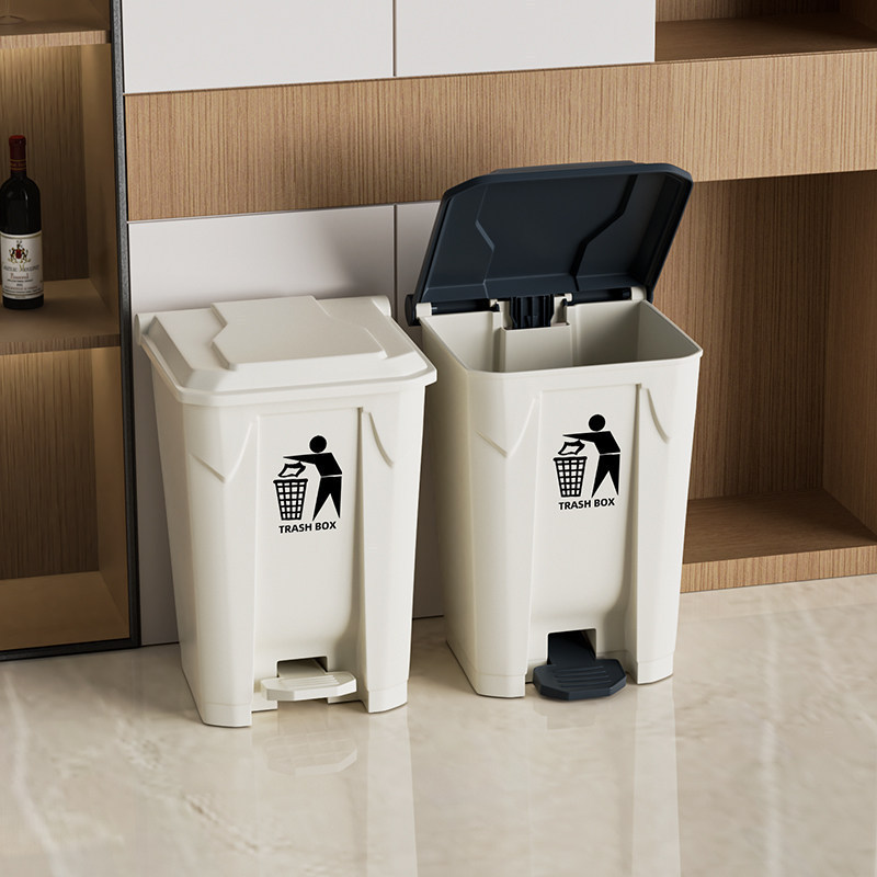 Foot-Operated Trash Can for Commercial Kitchen and Catering, with Lid, Large Capacity, Foot-Pedal Type, Large Size, 80L for Office, 100L for Home Use Foot-Operated Trash Can for Commercial Kitchen and Catering, with Lid, Large Capacity, Foot-Pedal Type, Large Size, 80L for Office, 100L for Home Use