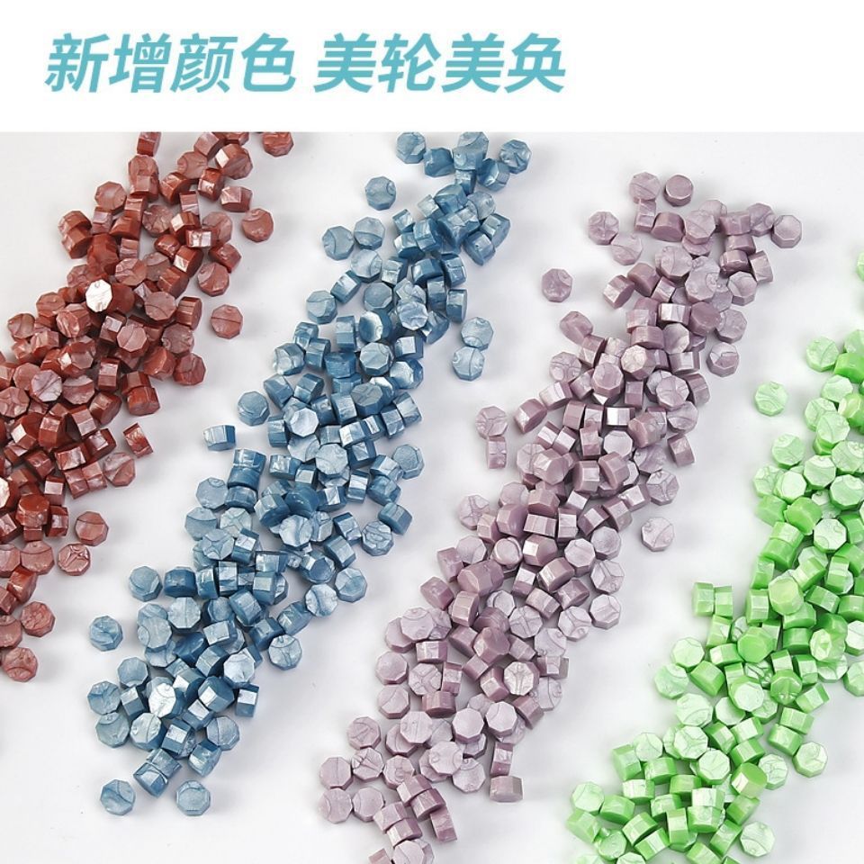 500개 봉지 진주광택 왁스 입자, 레트로 왁스 왁스 입자, 초대장 골드 왁스 입자, 밀랍 봉인 왁스 미아오치