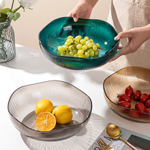 果盘家用客厅 2025新款盘子轻奢风高档塑料网红茶几上放的水果盘