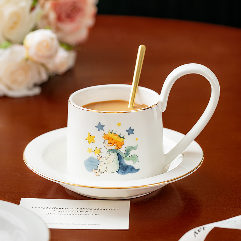 serie de tazas de café de platos pequeños princes set Phnom Penh taza de cerámica para el menú de la tarde regalo de boda